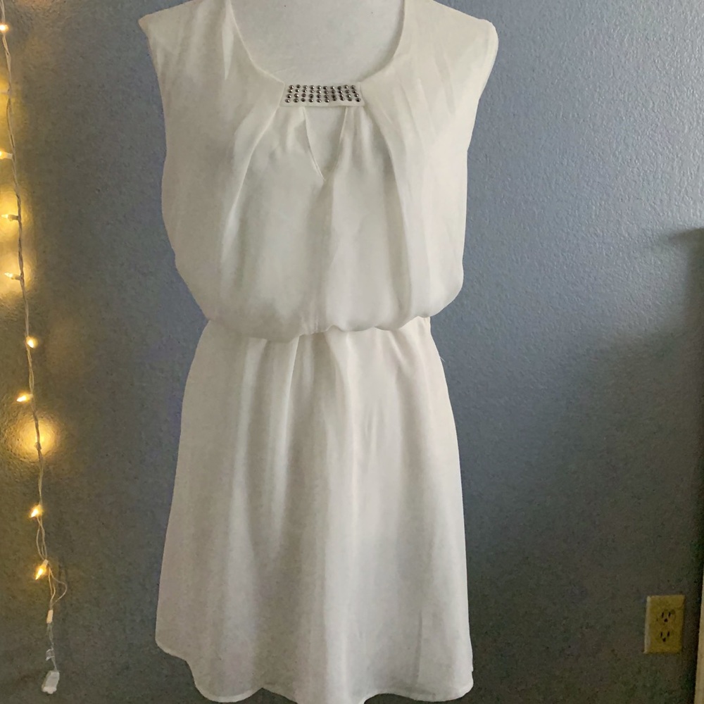 White mini dress